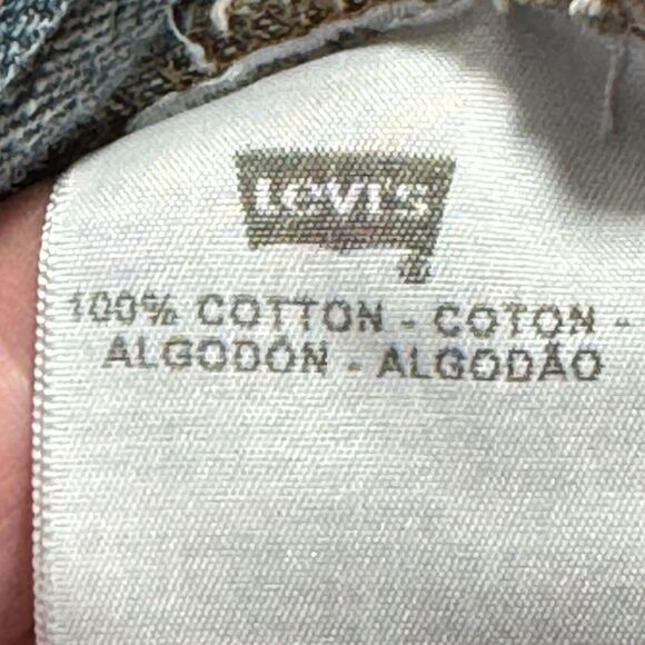 Levi's Jean Jacket Mens L Blue Stone Washed Denim Trucker Western Cowboy Y2K - Picture 10 of 12